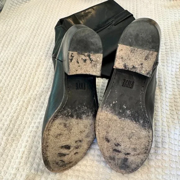 Frye Carson Piping Extended Calf Boots - Pull On - Black - Size 9 - Picture 3 of 4